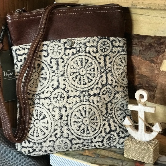 Myra Bag Handbags - 🎁 Myra Crossbody shoulder purse bag Tweed leather ♻️ new with tags